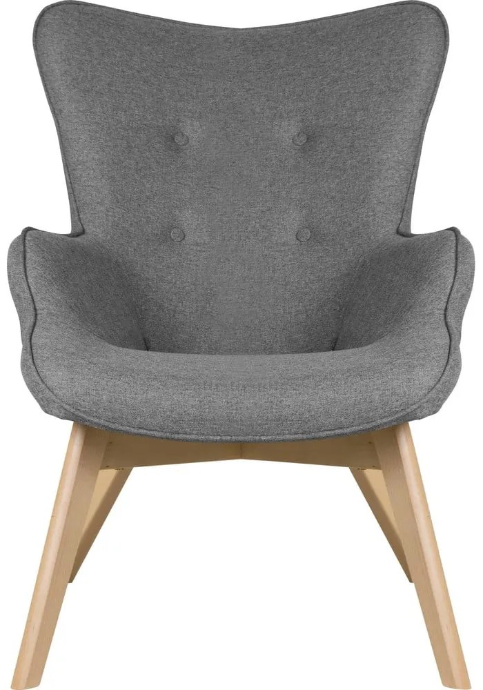 Sivé kreslo Niko – Ropez