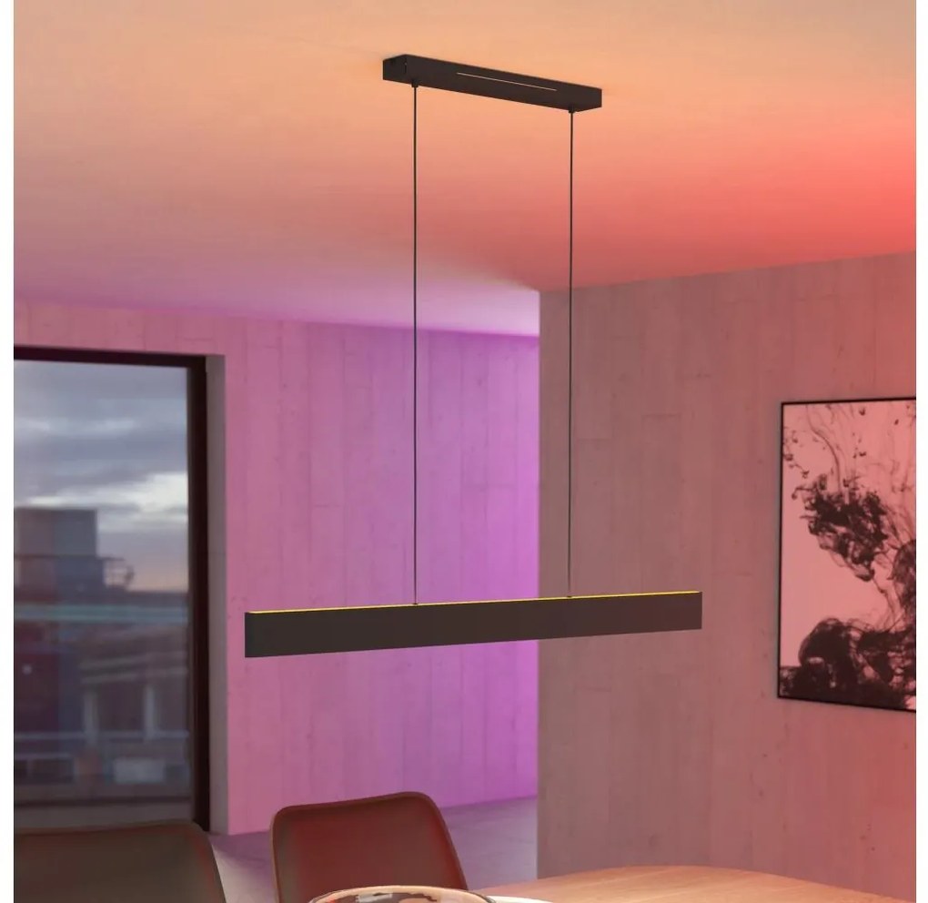 Eglo 31433 - LED RGBW Stmievateľný luster na lanku ANDREAS-Z LED/38W/230V čierna