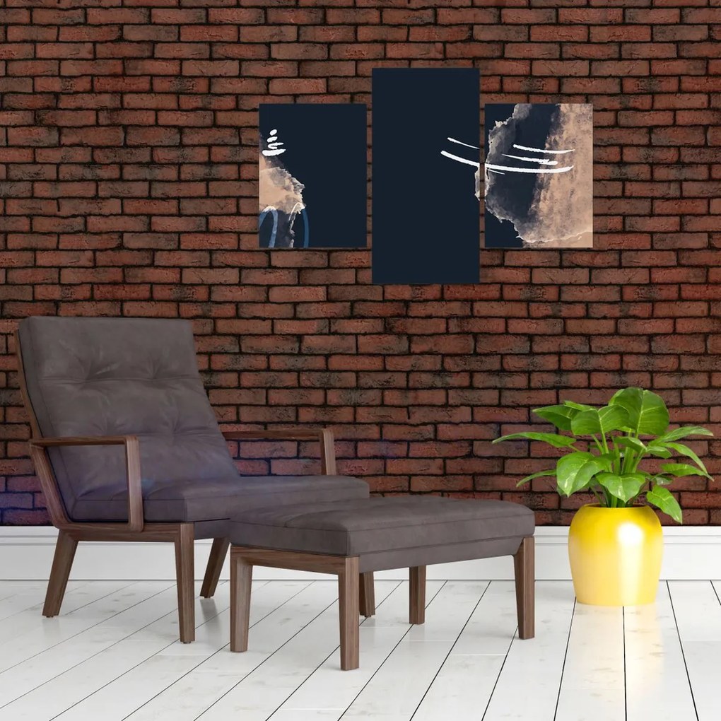 Obraz - Tmavomodrá abstrakcia (90x60 cm)