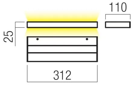 Redo 01-3553 - LED Nástenné svietidlo SEED LED/15W/230V čierna