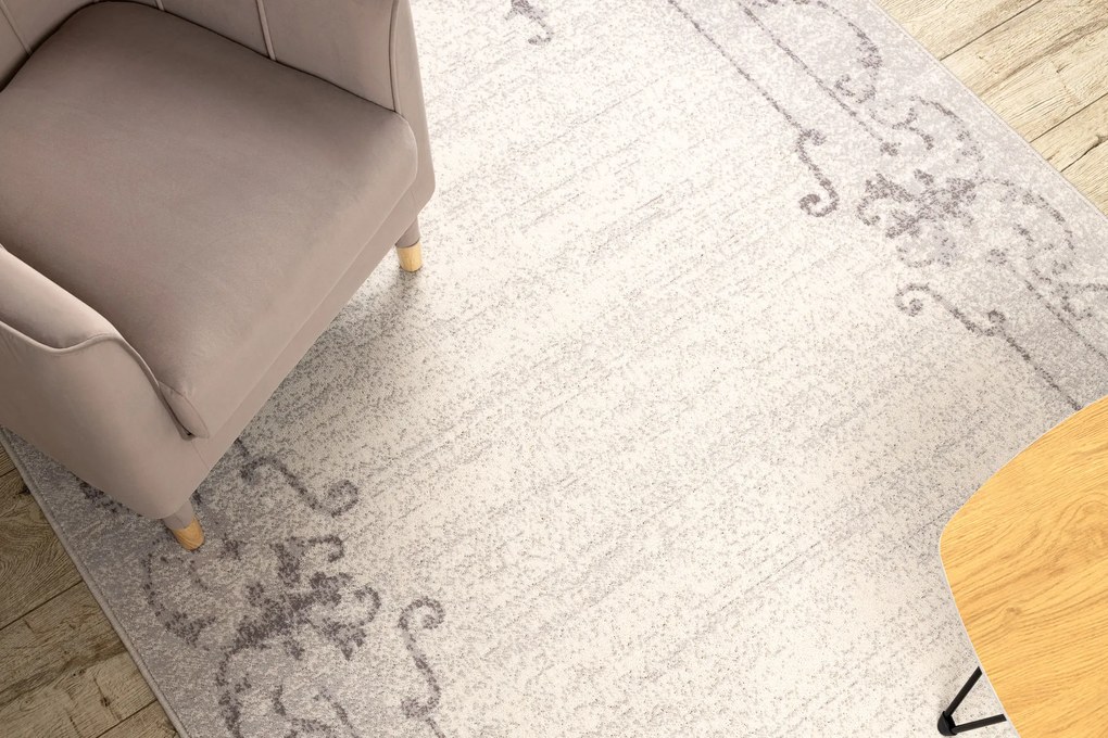 Koberec vlnený ANGEL 6623 / 52022 ornament, s rámom, béžový
