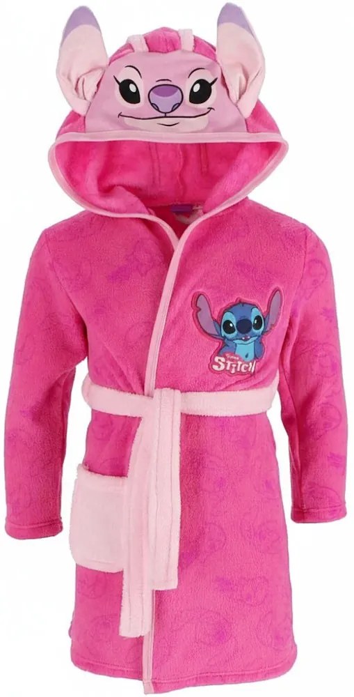 Dievčenský coral fleece župan s kapucňou Lilo &amp; Stitch - Angel, 110 / 116