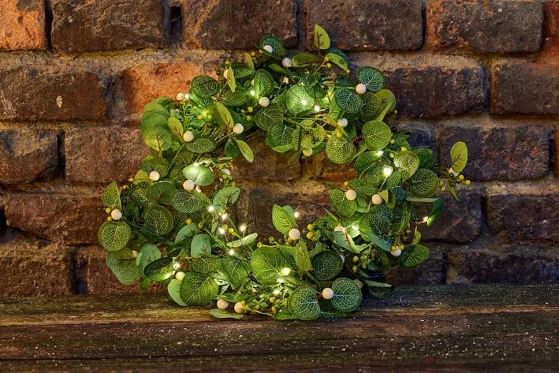 DECOLED Svetelná reťaz LED na batérie, teplá biela, 50 diód, 5,3 m, IP44