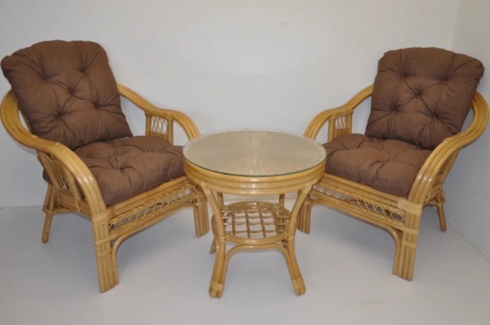 Ratanová sedacia súprava RIO DE JANEIRO 2+1 medová