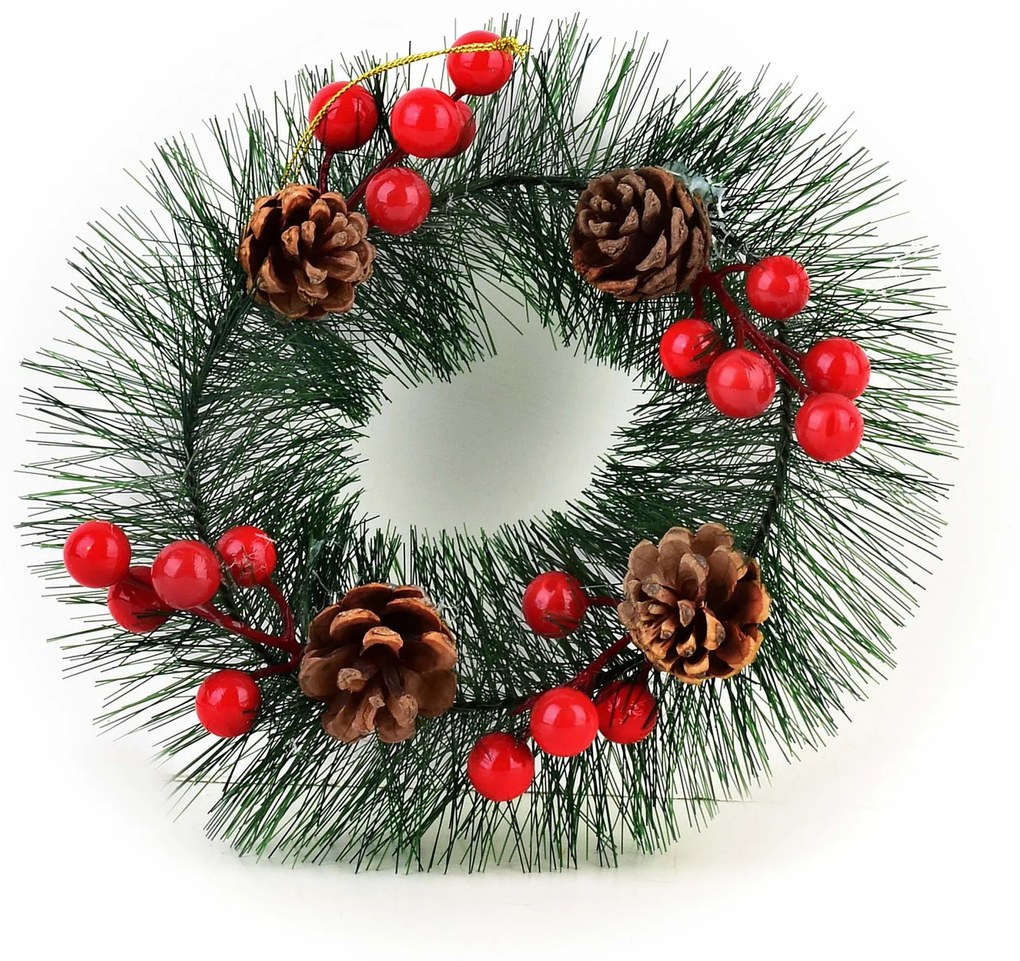 Vánoční věnec SANTA LILA 20 cm zelený