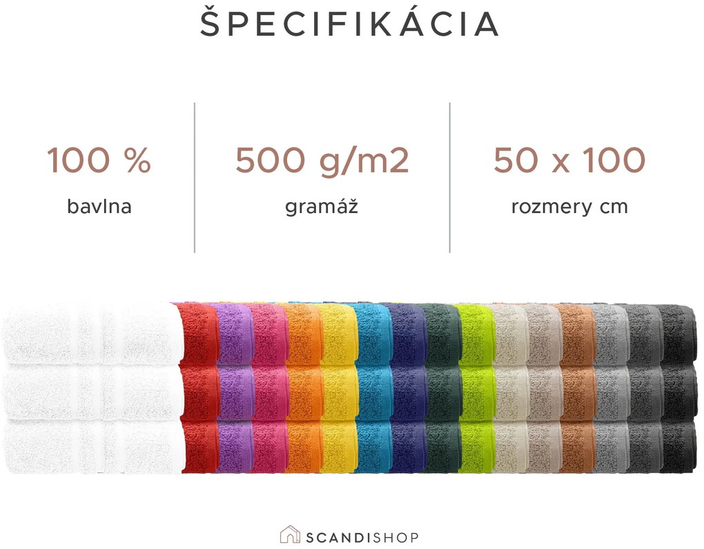 Uterák Comfort 50 x 100 cm béžový, 100% bavlna