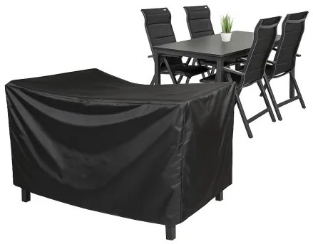 Doppler Ochranný obal na stôl 180 x 100 cm + 4 stohovacie, polohovacích kresiel