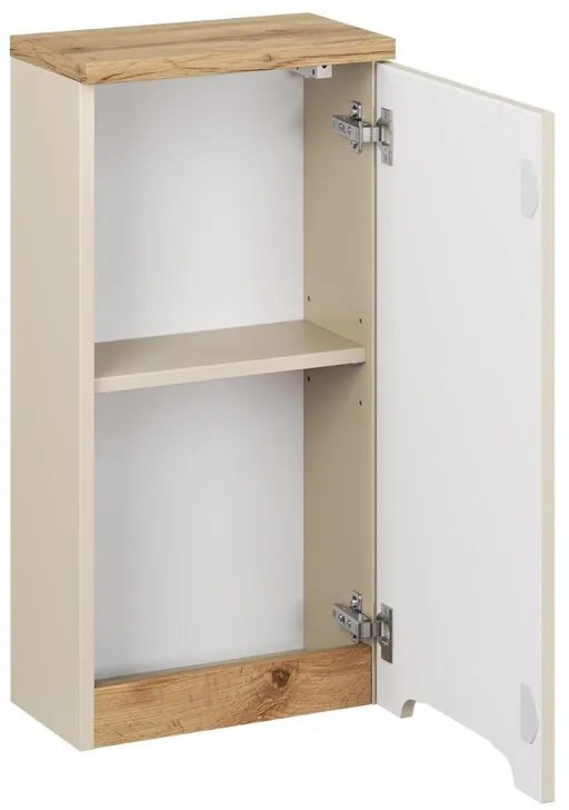 Koupelnová sestava Bali Casad Cloud s deskou, umyvadlem a skříňkami 80 cm kašmírová/dub wotan