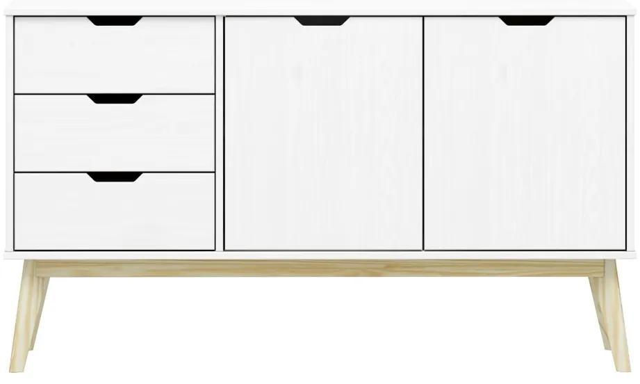 IDEA nábytok Komoda 2 dvere + 3 zásuvky BONITO biely lak