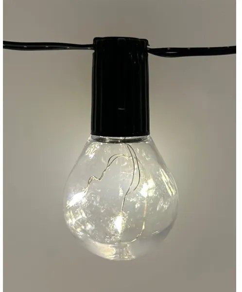 LED vonkajšia dekoratívna reťaz 20xLED/0,075W/230V 5,8 m IP44 čierna