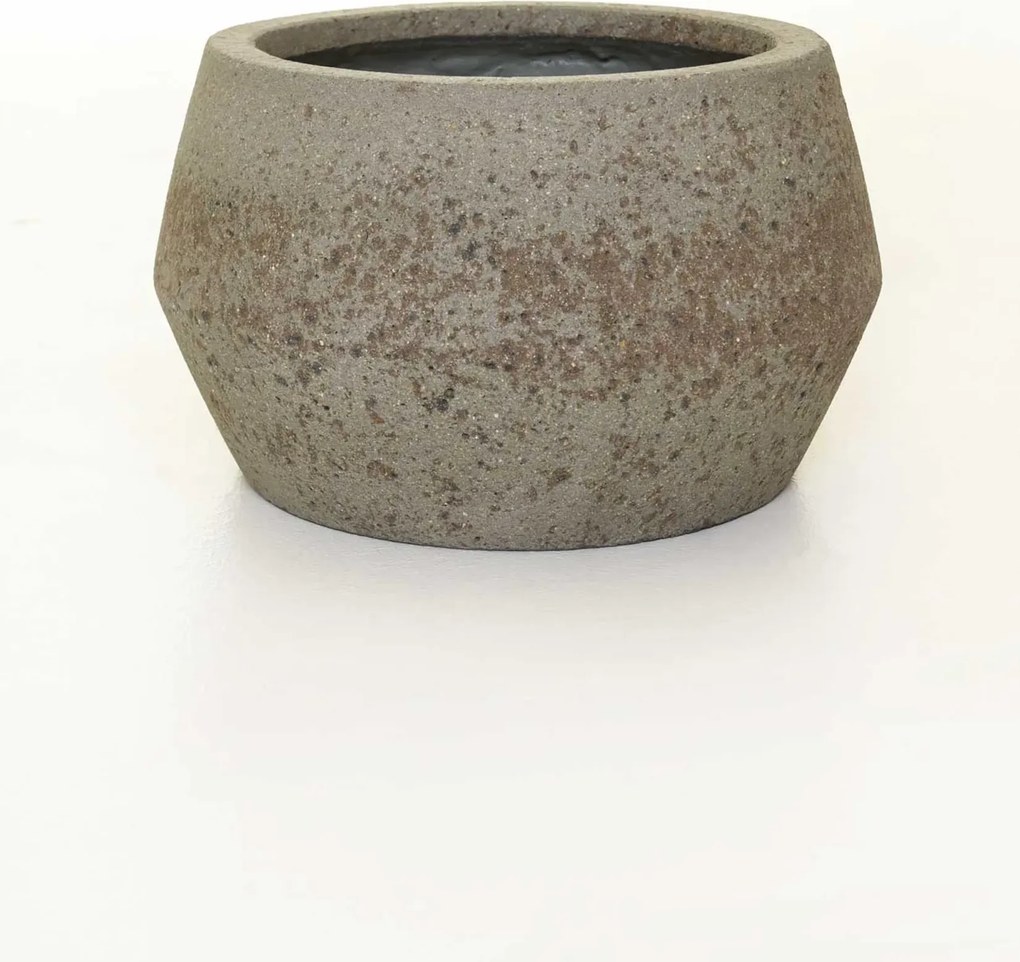 Moderný kvetináč BRIGATA, vláknocement, 36x22 cm, sivý