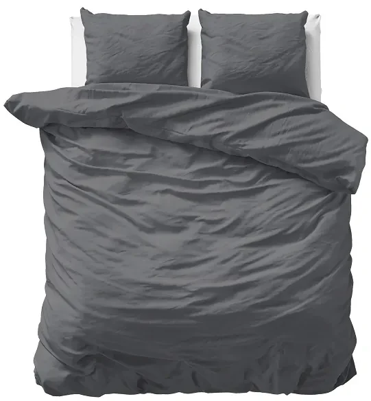 Saténové posteľné obliečky Deluxe 200x220 cm - tmavosivá