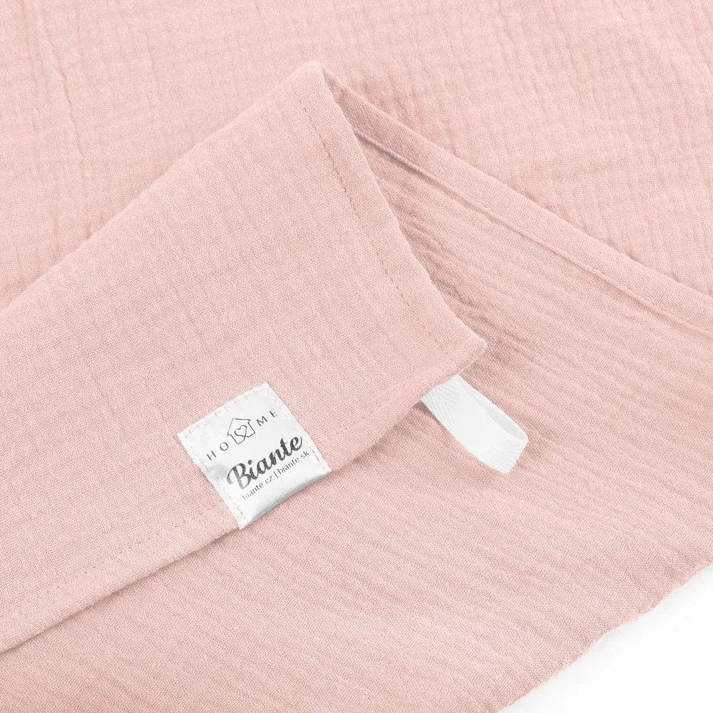 Biante Mušelínová utierka Nature MSN-077 Bledo ružová - sada 3 ks