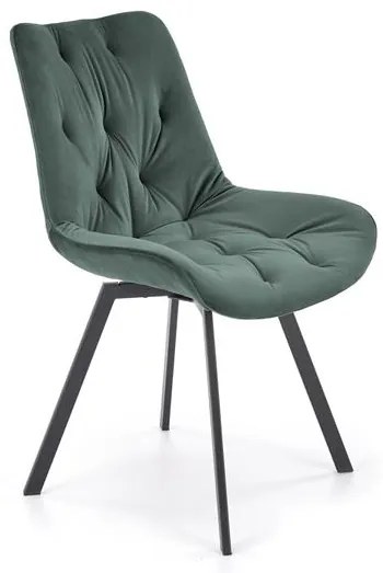 OTOČNÁ JEDÁLENSKÁ STOLIČKA TIARA TMAVO ZELENÁ