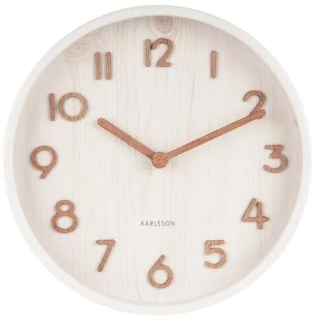 Karlsson 5808WH Dizajnové nástenné hodiny pr. 22 cm
