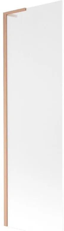 Mexen Next L, 1-krídlová vaňová zástena 60 x 150 cm, 6mm sklo námraza, medený profil, 895-060-000-03-30-65