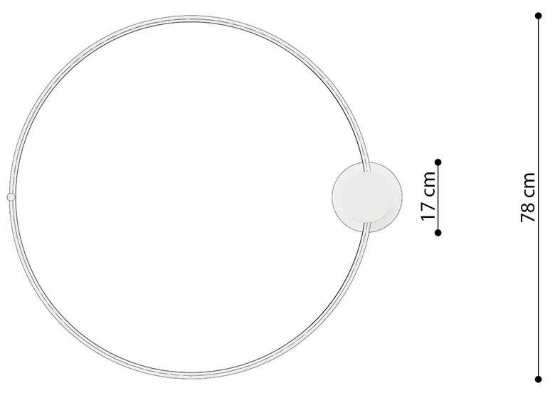 Stropné LED svietidlo Rio 78, 1x LED 50w, 3000k, w