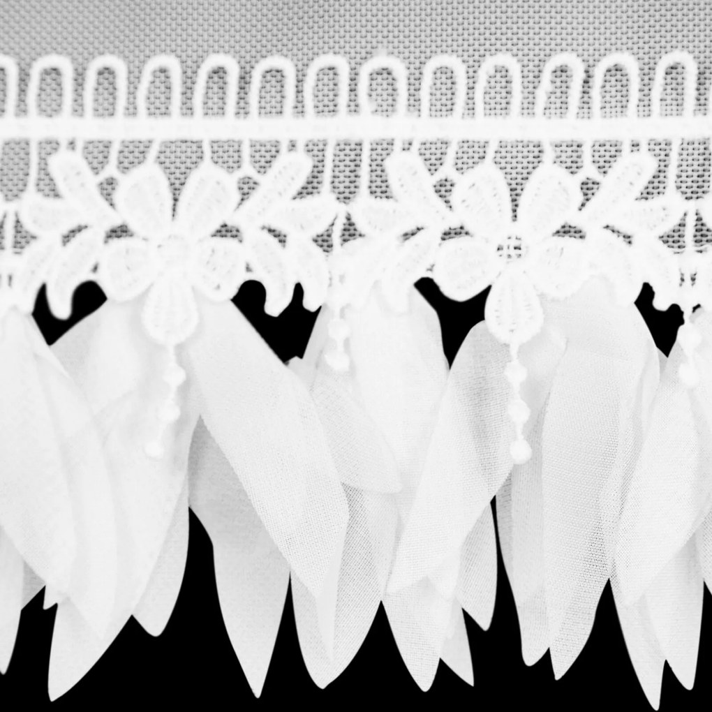 ZÁCLONA NA KRÚŽKOCH SYLVI 300X150 CM BIELA