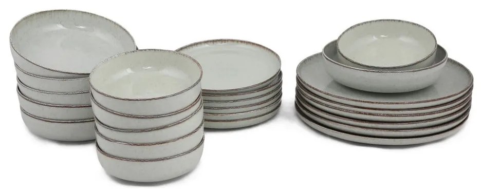 24-dielna súprava zeleného porcelánového riadu Kütahya Porselen Pearl