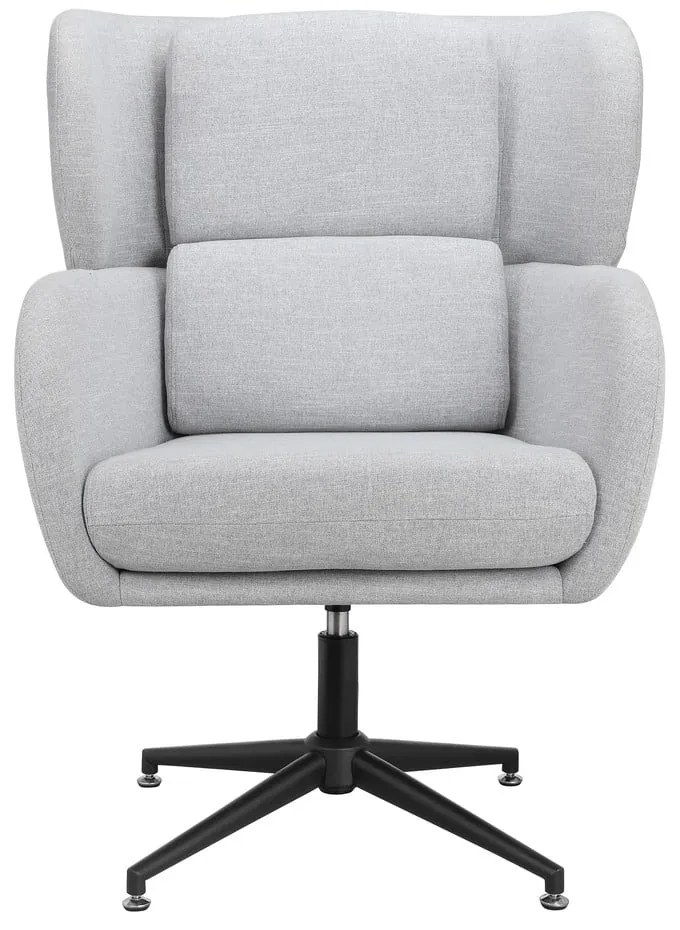 Svetlosivé zamatové kreslo ušiak Vanessa – Støraa