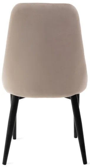 Jedálenská stolička LOUIS QUILTER zamatová béžová 848983