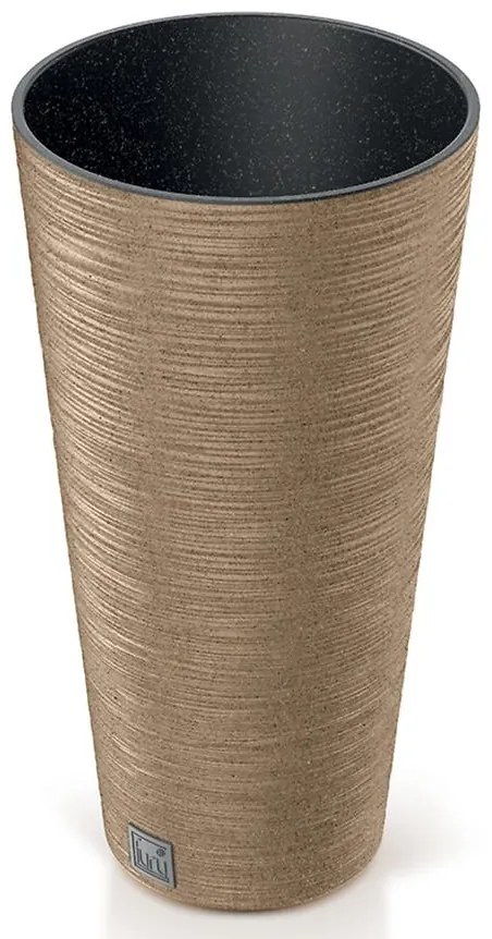 Kvetináč Furu okrúhly Slim eco Wood 250 – natura eco