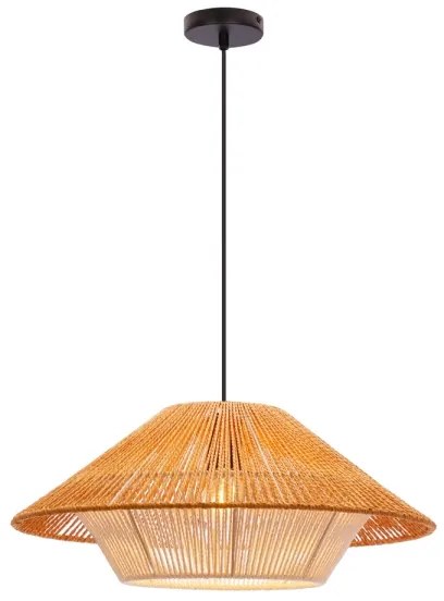 Závesný luster na lanku AFRICA 1xE27/40W/230V, priemer 50 cm, hnedá/krémová