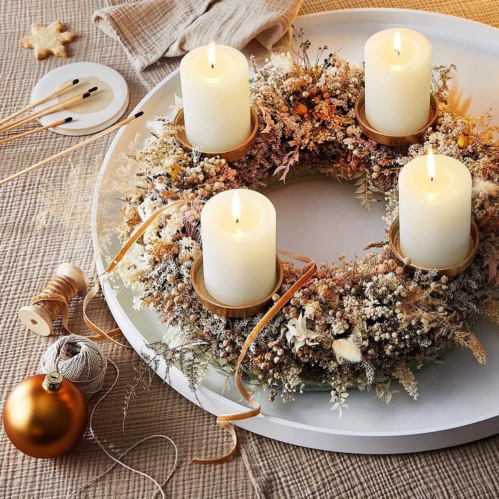 ADVENT Bodec na sviečku 8 cm - zlatá