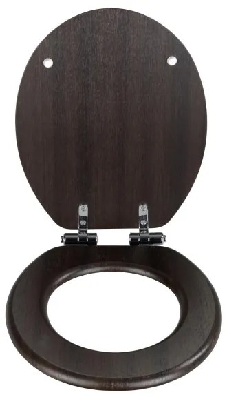 WENKO 22015100-WC sedadlo WENGE 35,5x42,5 cm hnedé/strieborné