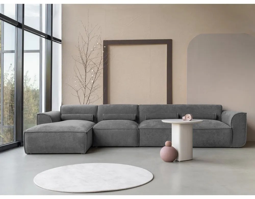 Sivá rohová pohovka (ľavý roh) Flex Felix – Miuform