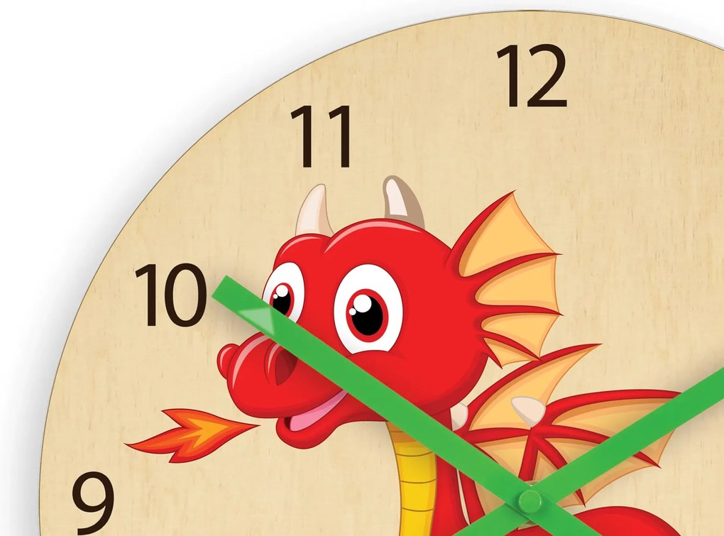 Dětské nástěnné hodiny Ami Drak 30 cm vícebarevné
