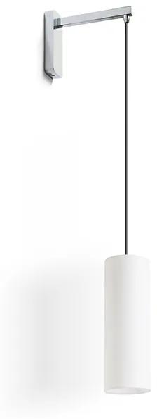 RENDL R13284 HUDSON nástenná lampa, s ramenom biela chróm