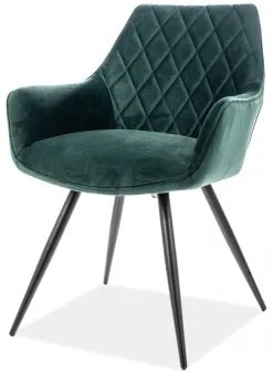 Zelená stolička LINEA VELVET