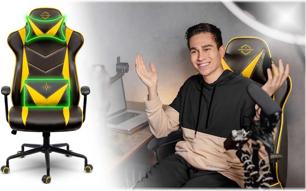 Herná stolička Sofotel Blitzcrank 2592 - žltá