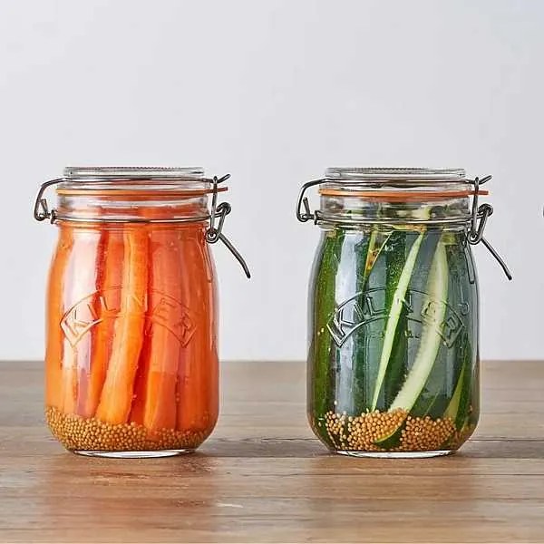 Kilner ROUND JAR poháre s klipom 1 l