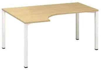 Ergo kancelársky stôl Alfa 200, 180 x 120 x 74,2 cm, ľavé vyhotovenie, dezén divoká hruška, RAL9010