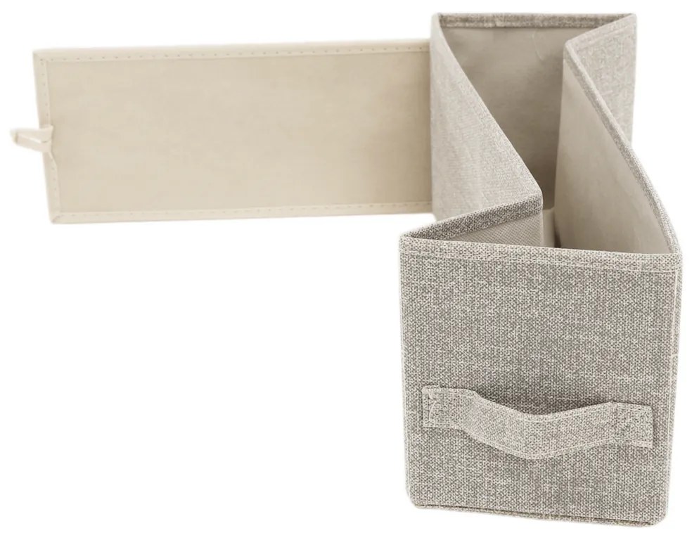 Komoda OFELIA s látkovými zásuvkami, biela