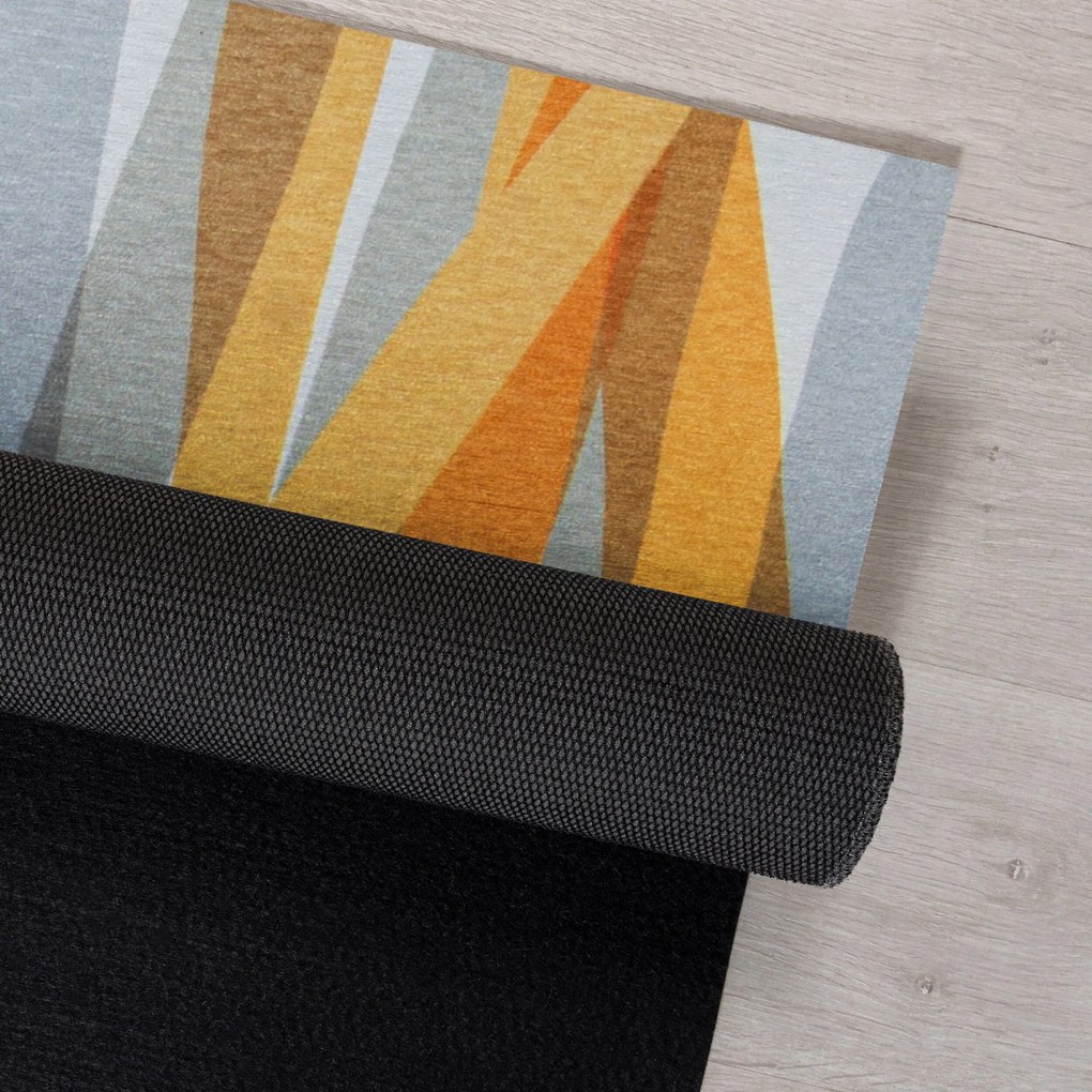 Flair Rugs 170x240 cm Kusový koberec Match Isabella Stripe Grey/Ochre, žltá, chodba / predsieň