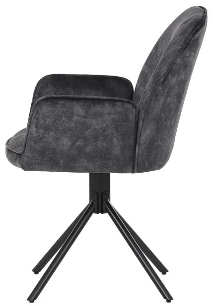 Autronic BONTEC Jedálenská stolička, čierna, zamatová látka, HC-511 BK4 Farba: Šedá