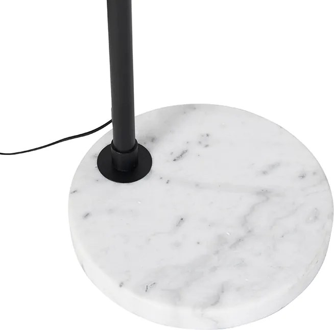 Moderná oblúková lampa čierna s bielym nastaviteľným - XXL