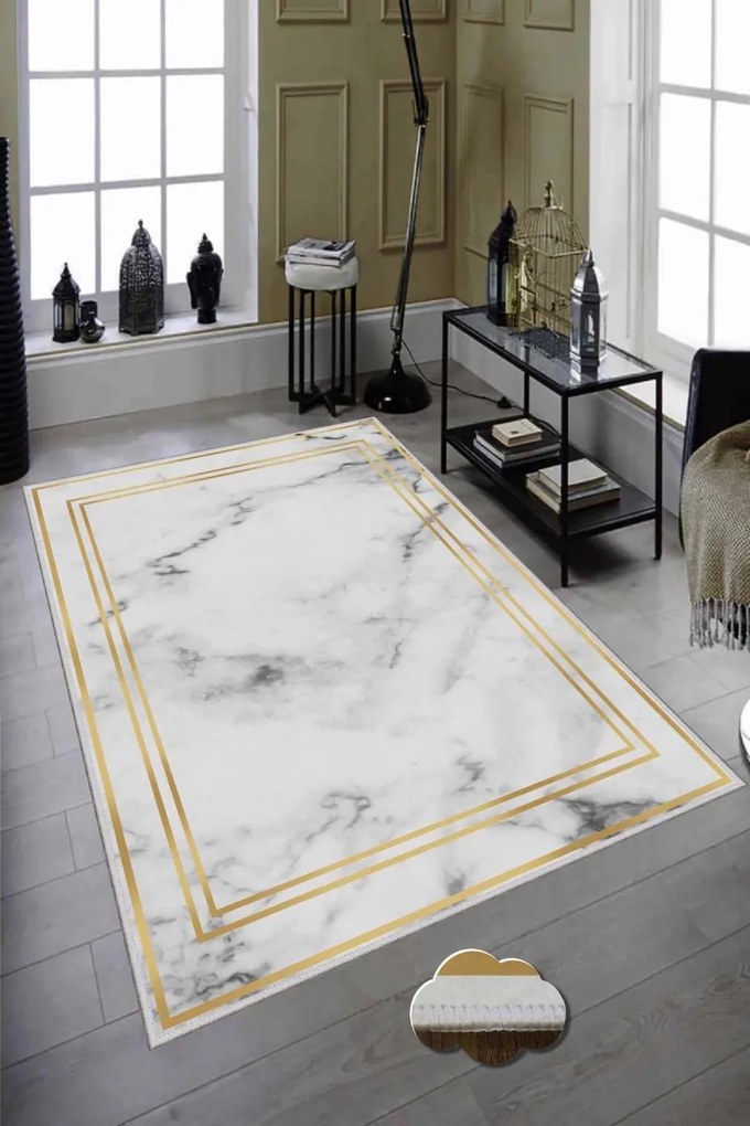 Koberec Kendra 50x80 cm biely