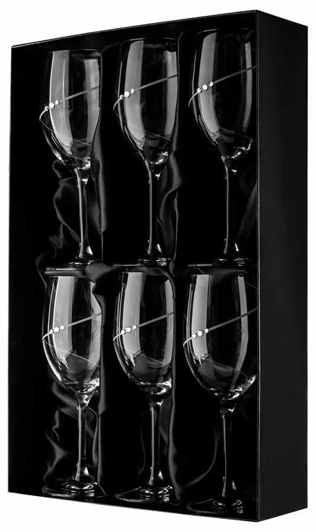 Diamante poháre na červené víno Silhouette City s kryštály Swarovski 6KS 350ml