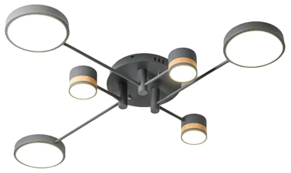 Toolight - LED stropná lampa 6-bodová APP210-3CPR, šedá-hnedá, OSW-08471