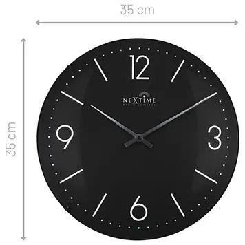 Nástenné hodiny NeXtime Atomic RC Ø35 cm čierne