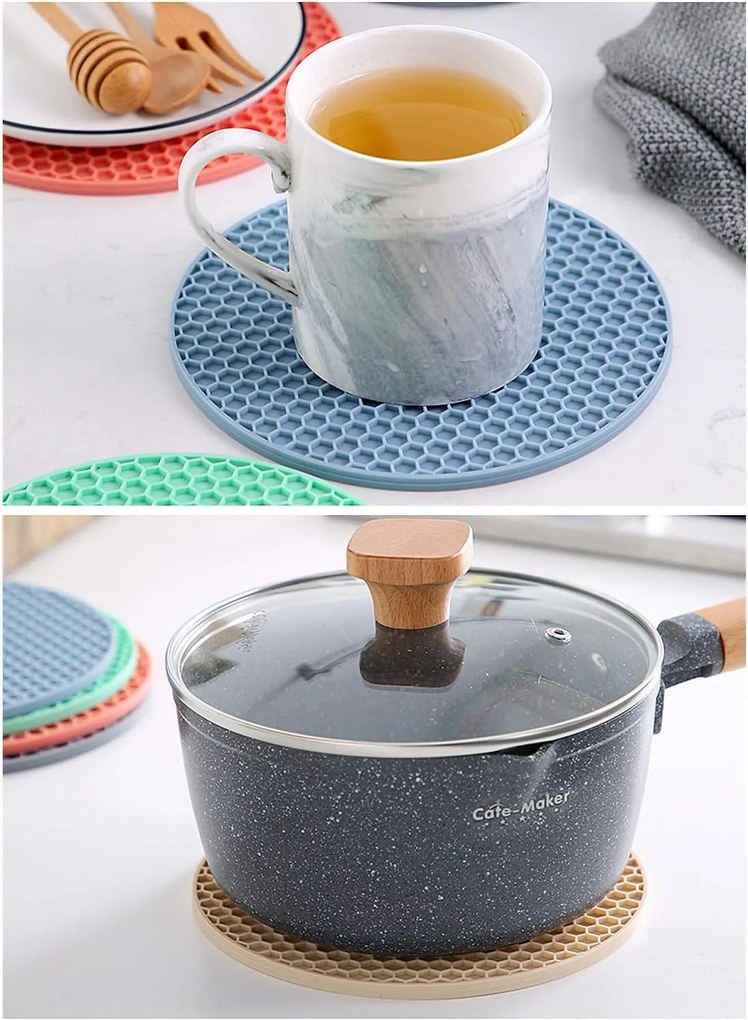 Orion Podložka pod hrniec, silikónová béžová, 18 cm