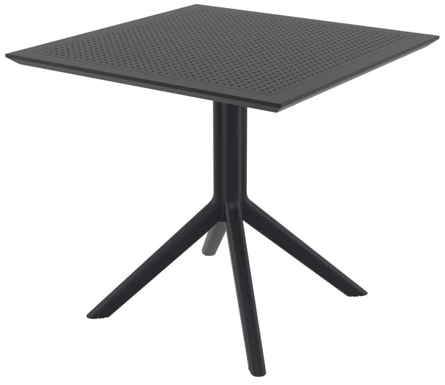 Stôl Sky 80 - v74 x 80 x 80 cm - Čierna