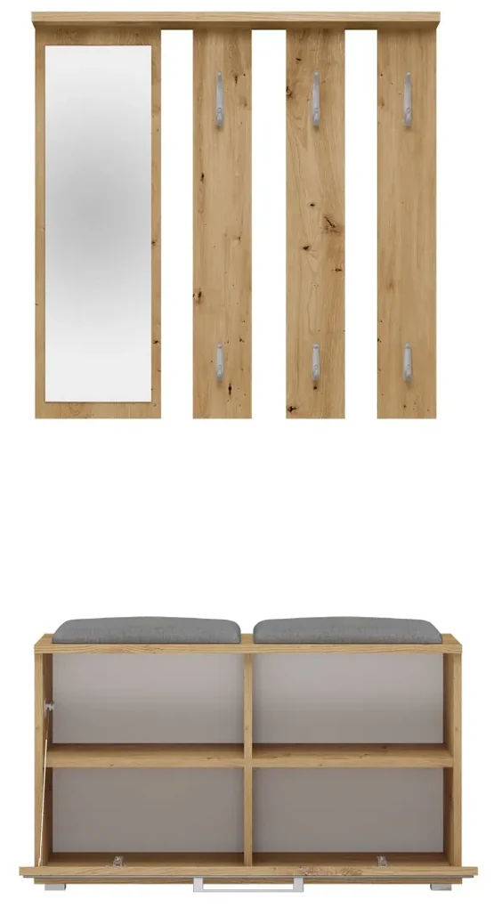 Předsíňová stěna Opal hnědá