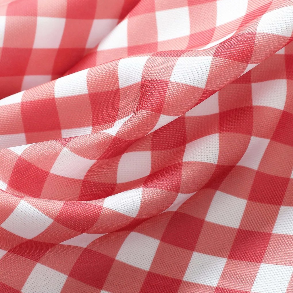 Goldea oválny teflónový obrus - červené kocky 140 x 180 cm