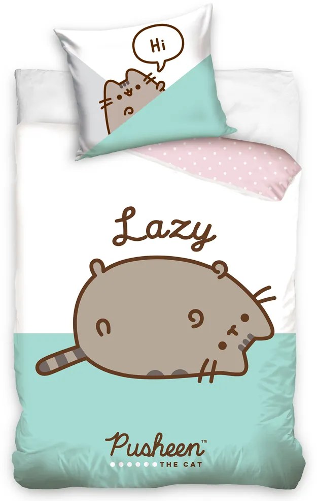 Detské obliečky Mačička Pusheen Lazy Cat 140x200/70x90 cm