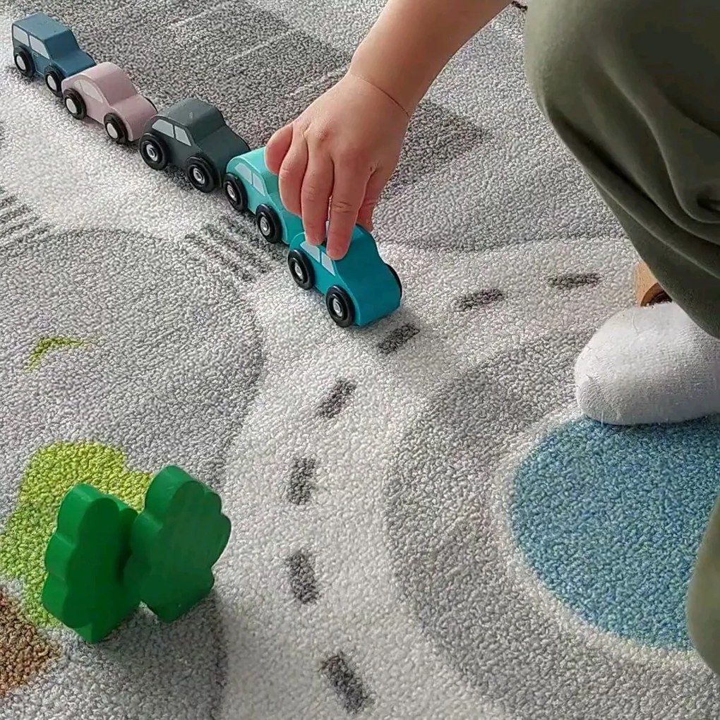 Ayyildiz, Detský kusový koberec Play 2902 grey, 100x150, viacfarebná, detská izba